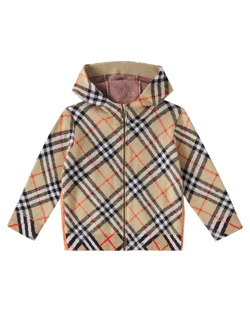 Burberry Jacke Burberry Check aus Wolle Beige