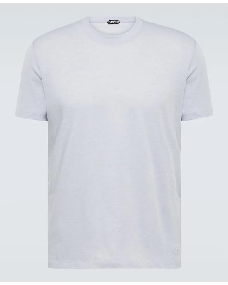 Tom Ford T-Shirt aus Jersey Blau