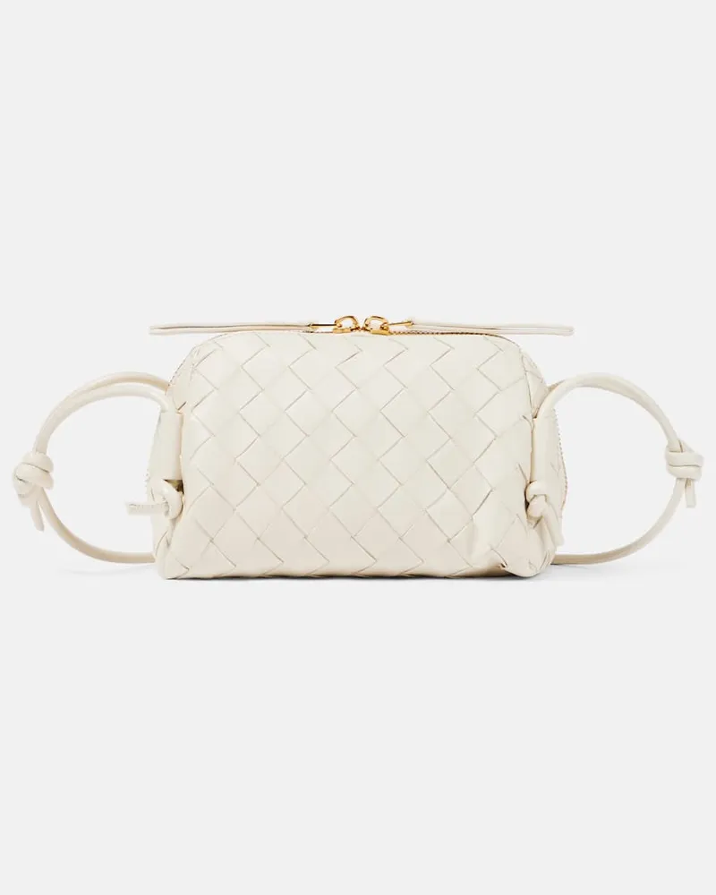 Bottega Veneta Schultertasche Concert aus Leder Weiß