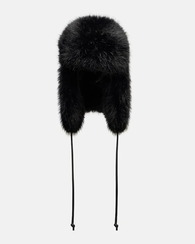Perfect Moment Hut aus Faux Fur Schwarz