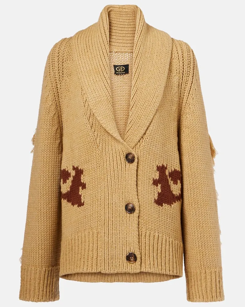 GOLDBERGH Cardigan Nora aus einem Wollgemisch Beige