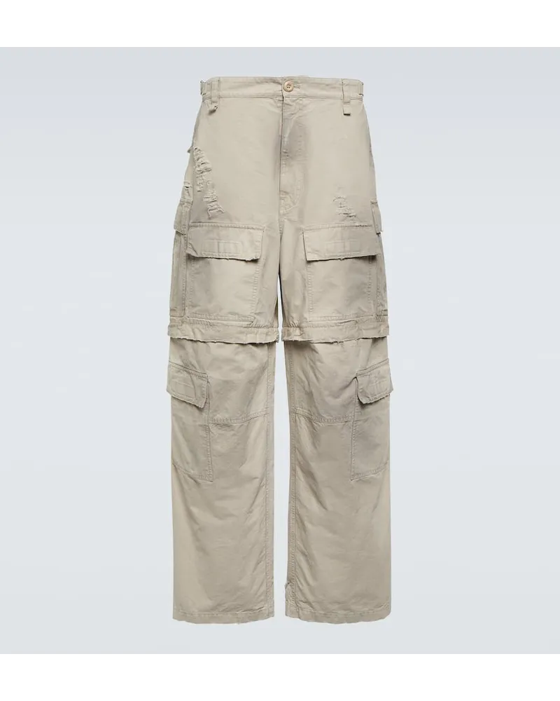 Balenciaga Cargohose aus Baumwolle Beige