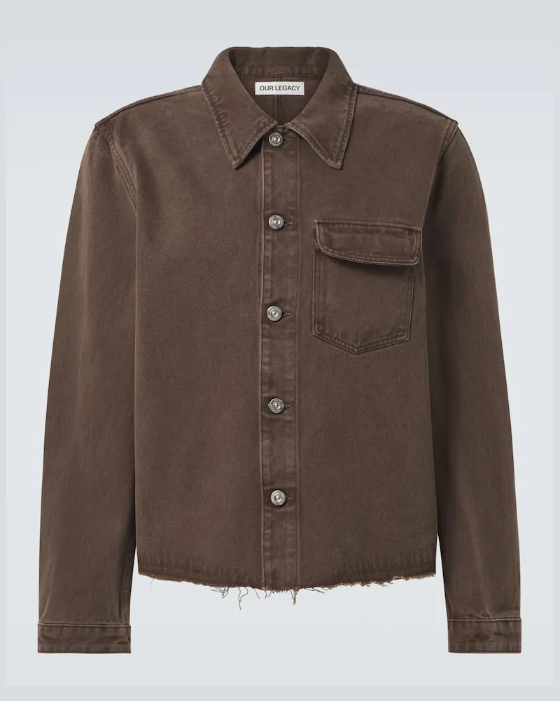 Our Legacy Jacke Cut Rebirth aus Denim Braun