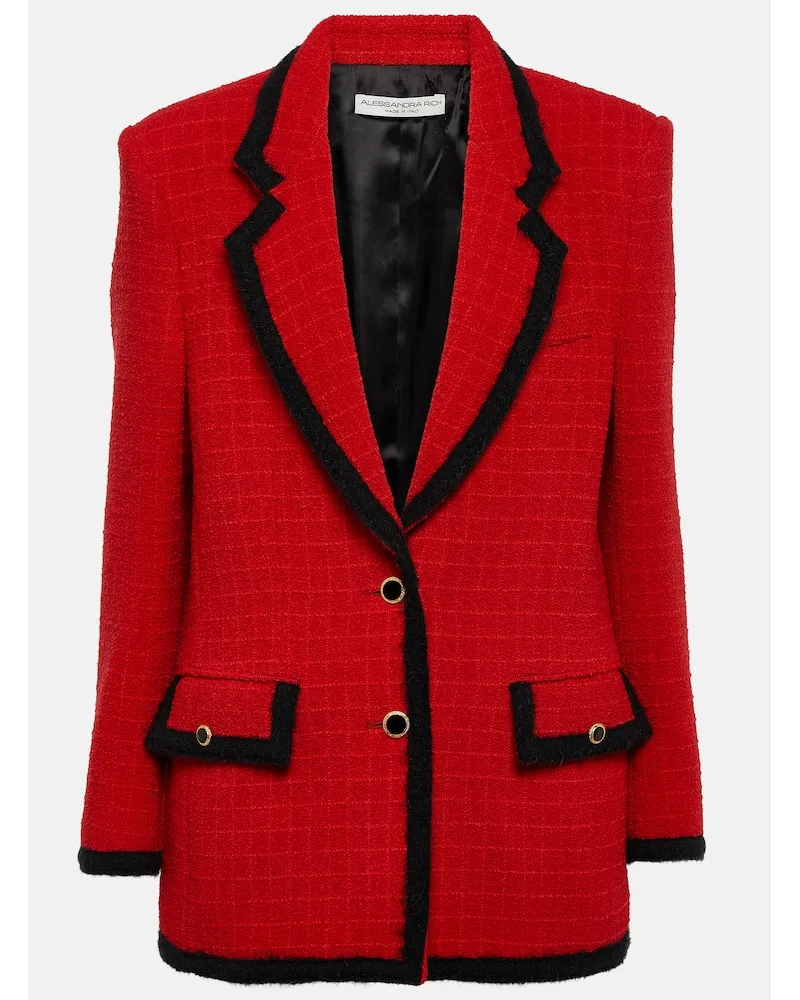 Alessandra Rich Jacke aus Boucle Rot