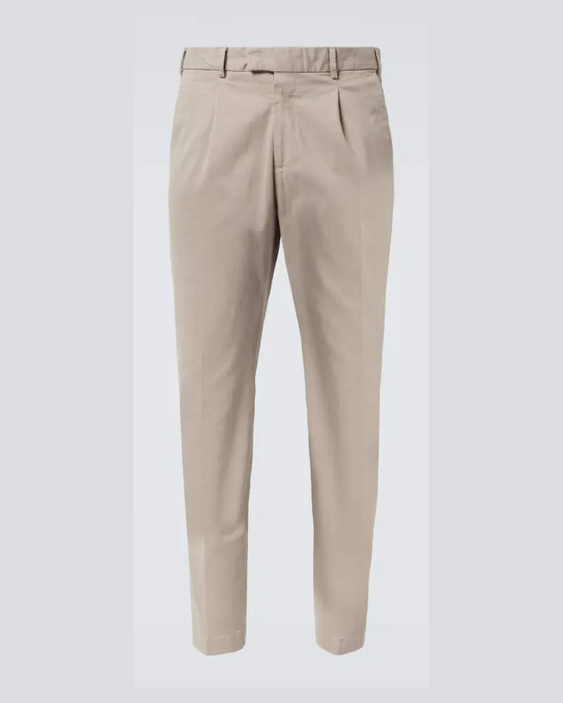 Thom Sweeney Gerade Hose aus Baumwolle Weiß