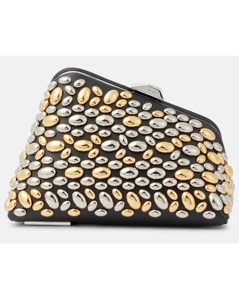 ATTICO Verzierte Clutch Midnight Mini Schwarz