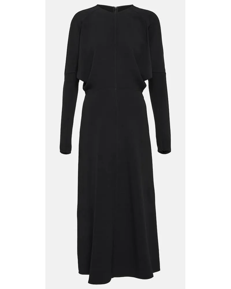 Victoria Beckham Midikleid aus Cady Schwarz