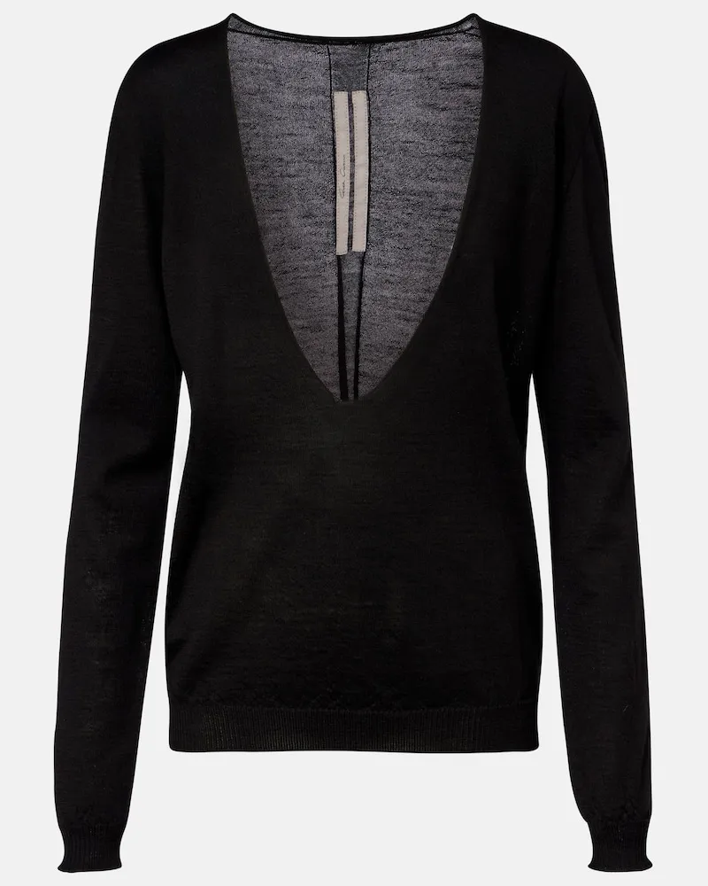 Rick Owens Pullover Extreme aus Schurwolle Schwarz