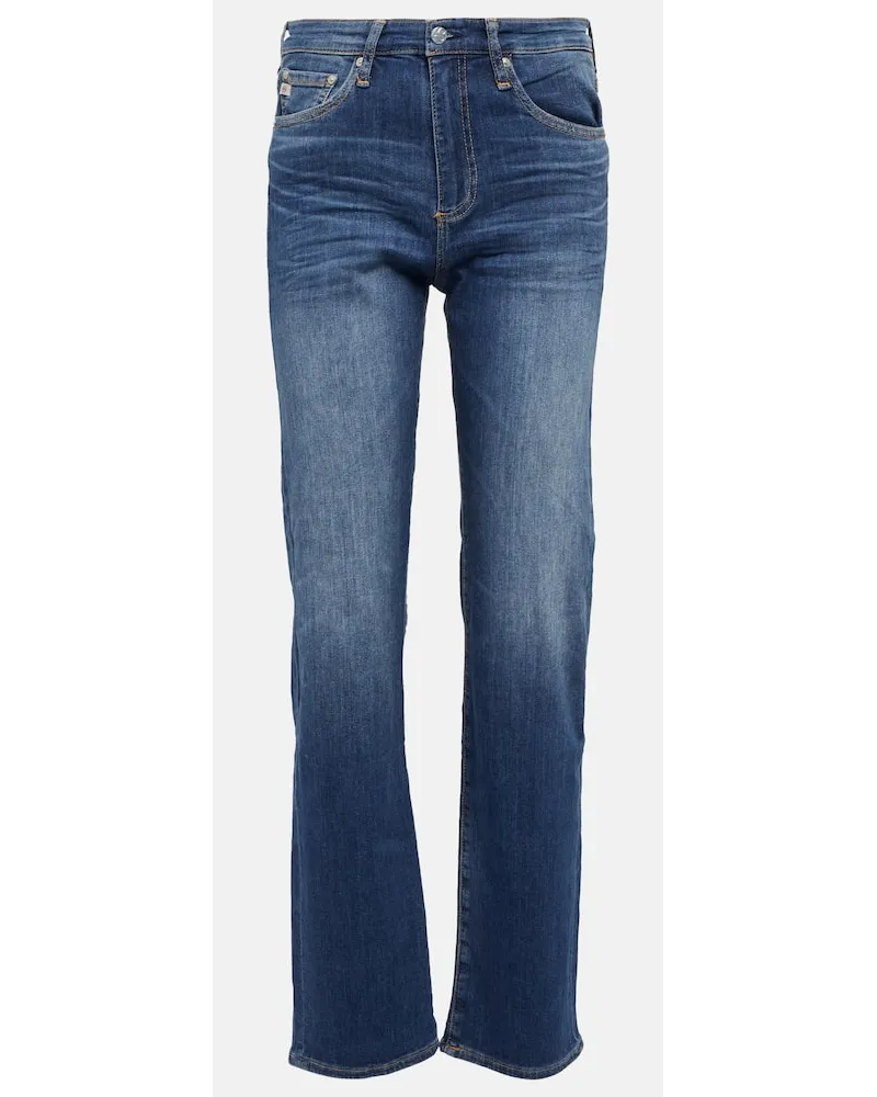 Adriano Goldschmied High-Rise Straight Jeans Alexxis Blau