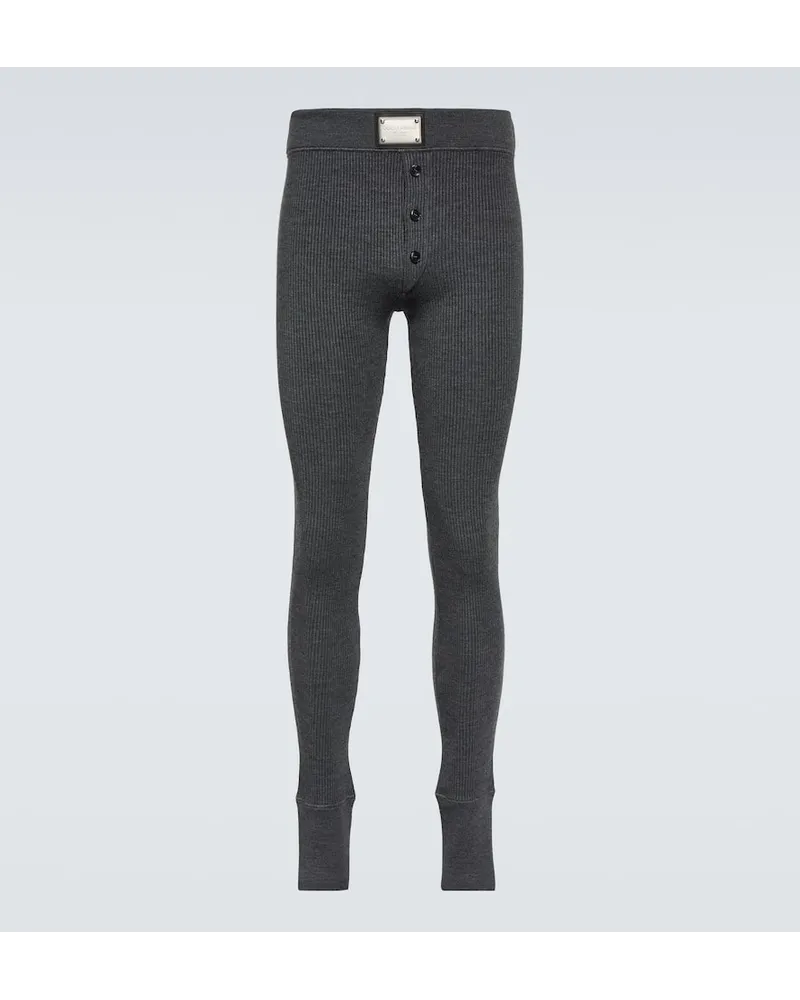 Dolce & Gabbana Hose aus einem Wollgemisch Grau