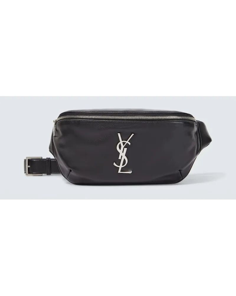 Saint Laurent Gürteltasche Cassandre aus Leder Schwarz