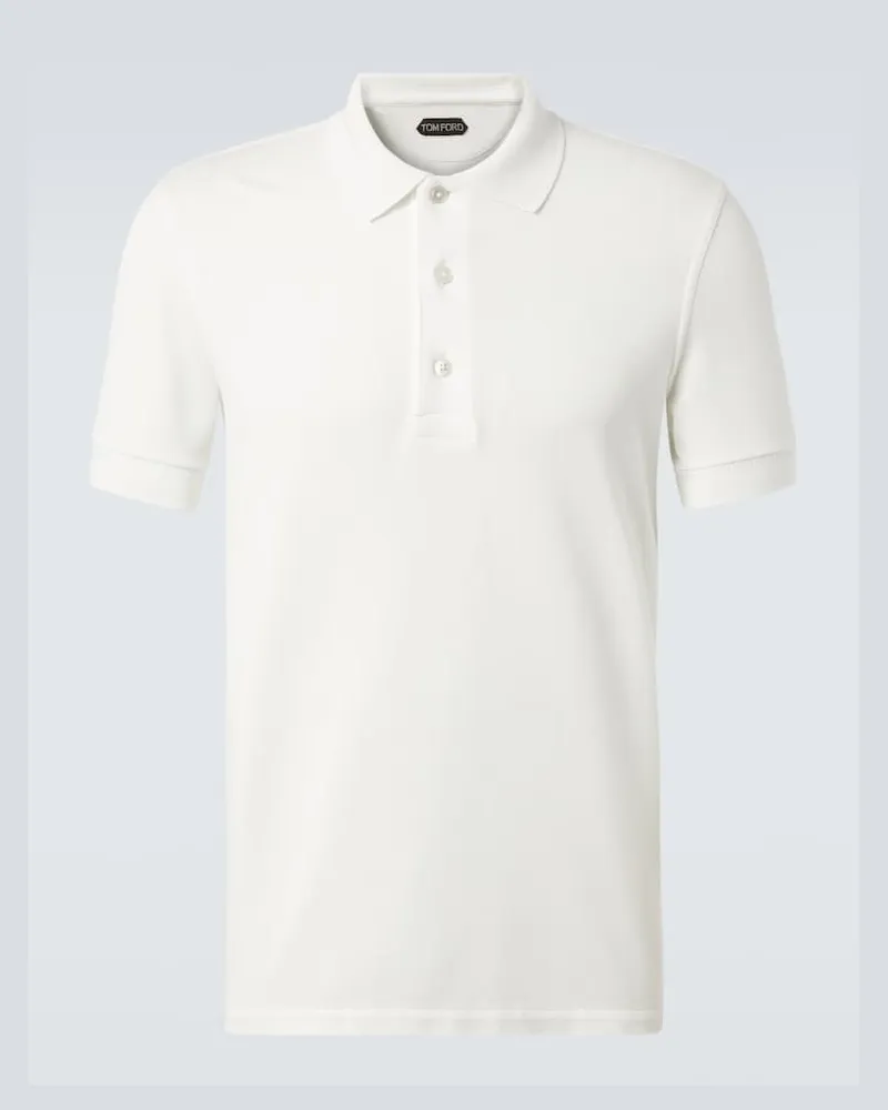 Tom Ford Polohemd aus Jersey Weiß