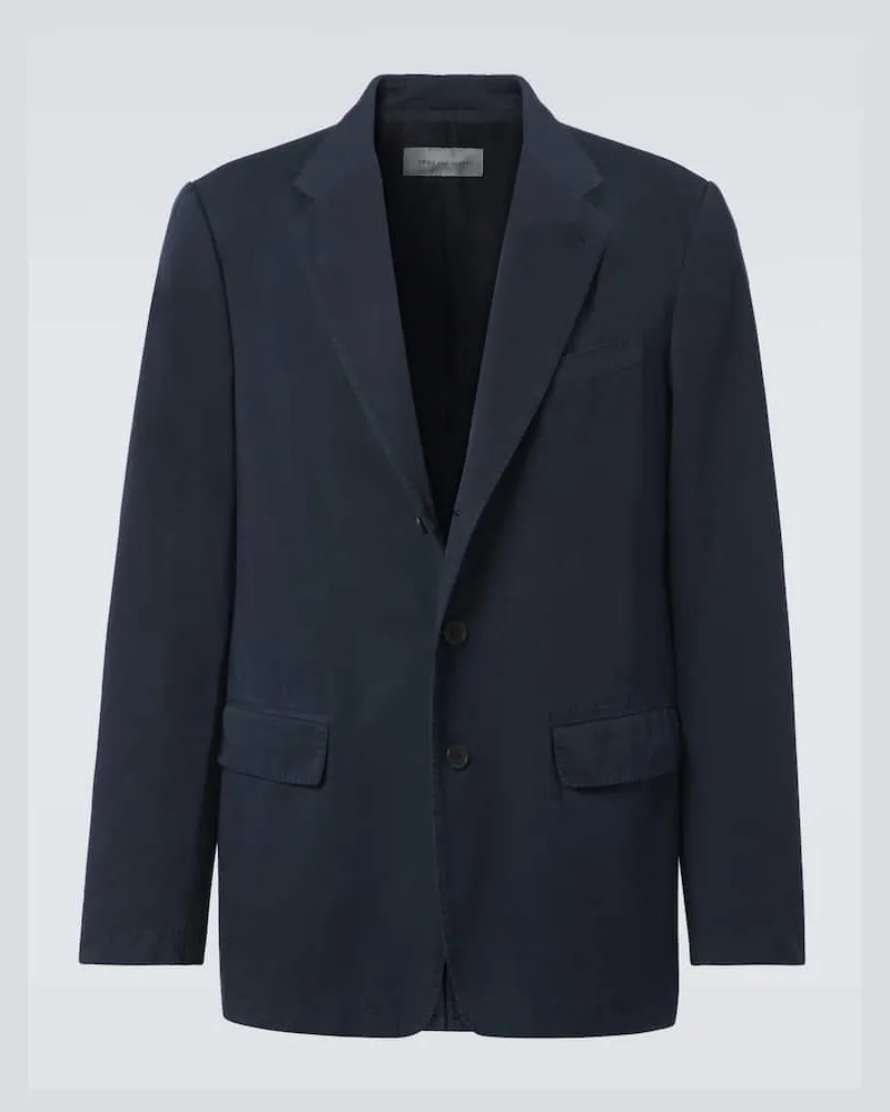 Dries van Noten Bestickter Blazer aus Baumwolle Blau