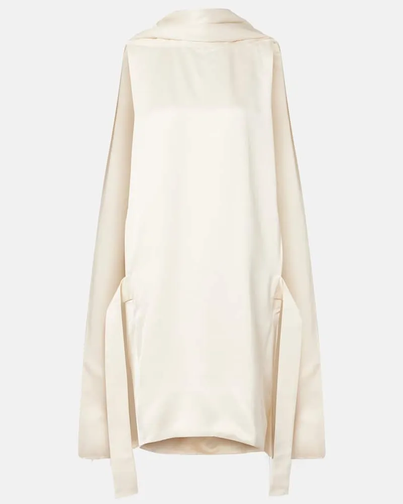 Totême Minikleid Cocoon aus Satin Beige