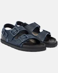 Birkenstock Sandalen Milano Luxe aus Raffiabast Blau