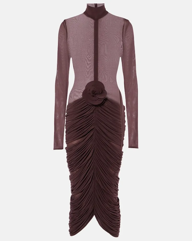 Magda Butrym Midikleid Burgunderrot