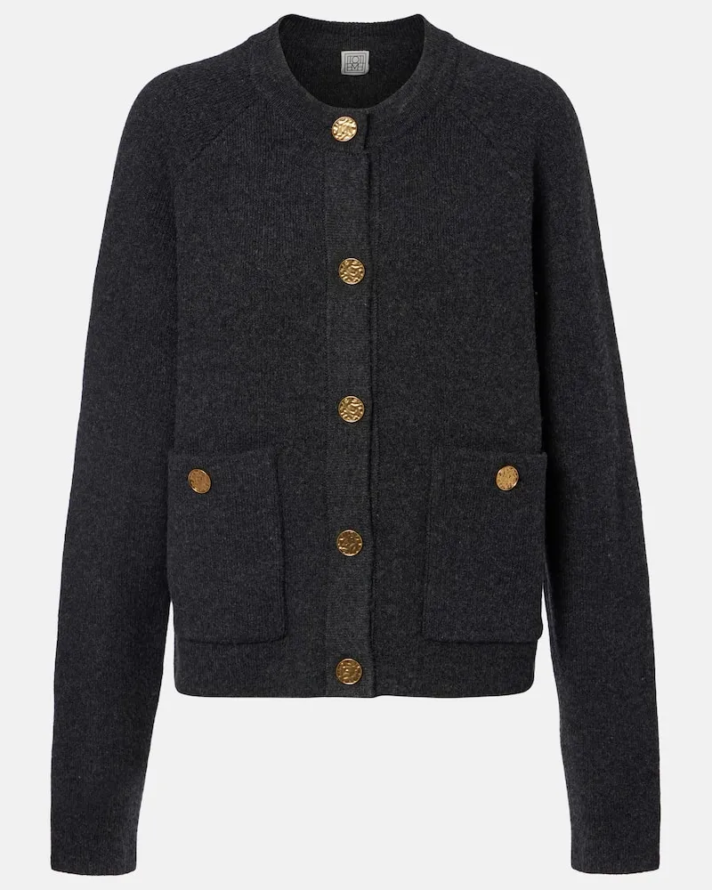 Totême Cardigan aus einem Wollgemisch Grau