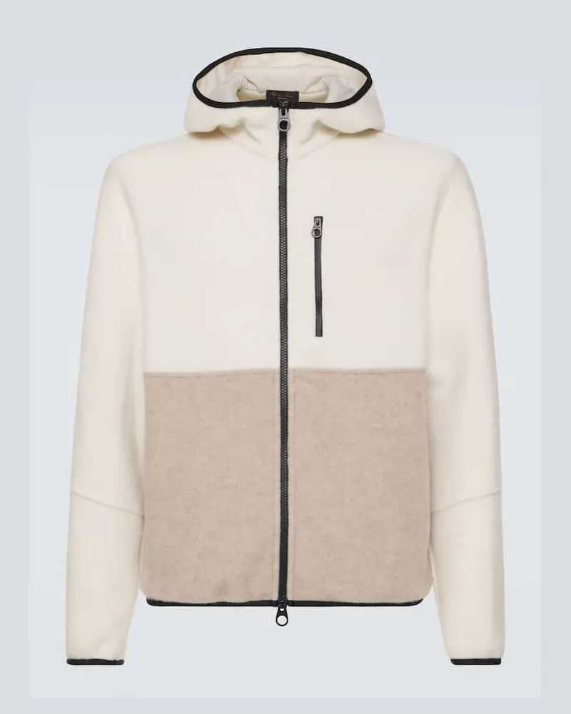 Loro Piana Kapuzenjacke aus Kaschmir Weiß