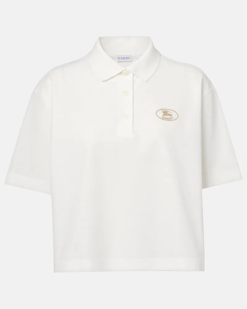 Burberry Polohemd aus Baumwolle Weiß
