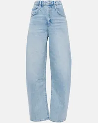 Frame Denim High-Rise Barell Jeans Long Barrel Blau