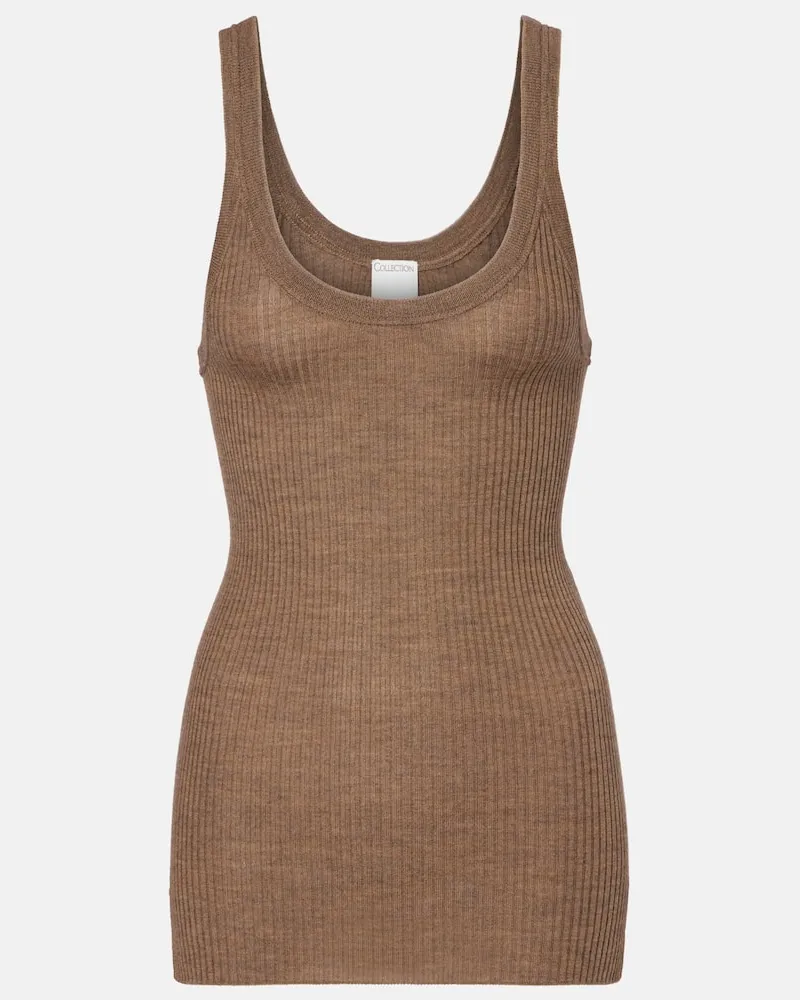 Calvin Klein Top Ella aus Wolle Braun