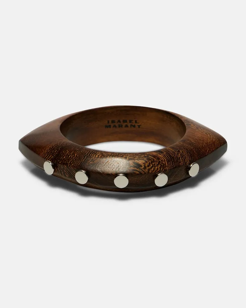 Isabel Marant Armreif Layla aus Holz Braun