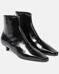 Totême Ankle Boots The Slim aus Leder Schwarz