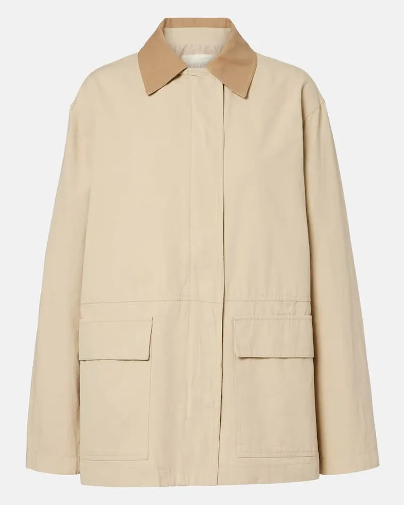 Velvet Jacke Rosa aus Baumwoll-Gabardine Beige