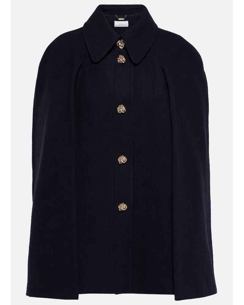 Chloé Chloe Jacke aus Schurwolle Blau