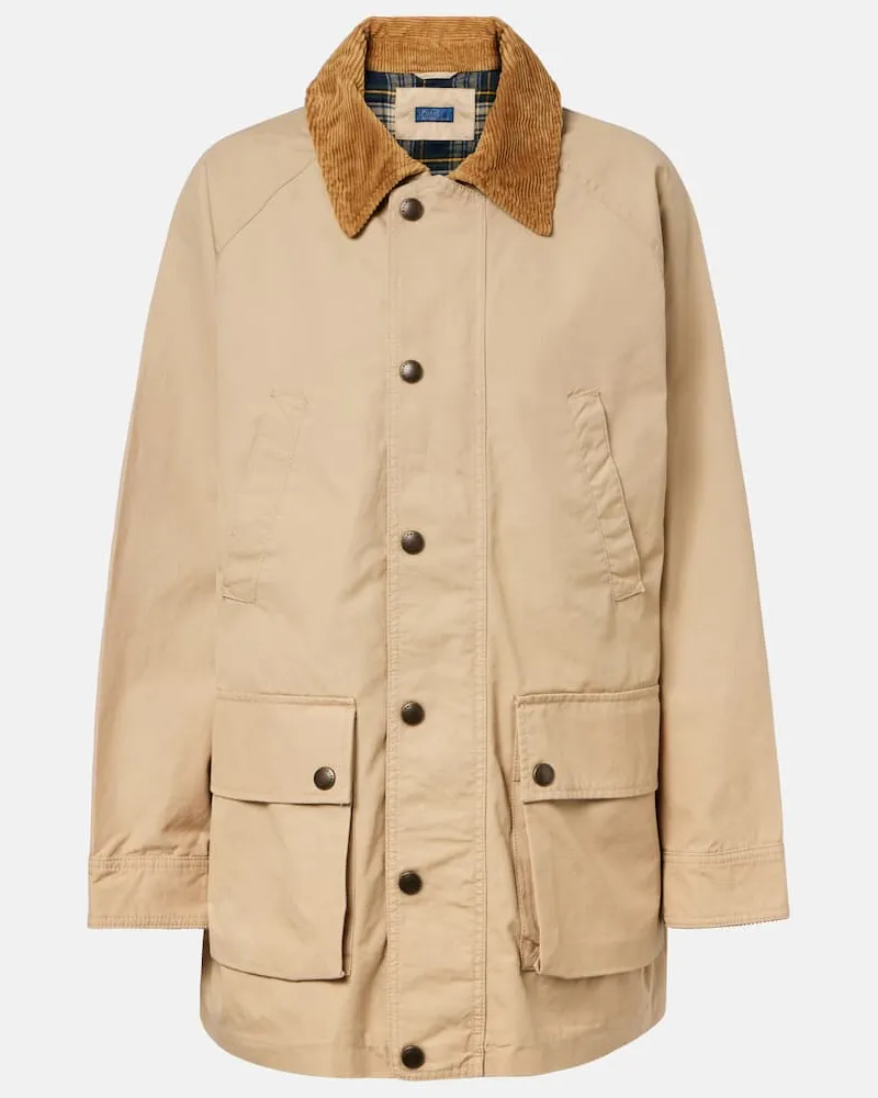 Ralph Lauren Feldjacke aus Baumwolle mit Cord Beige