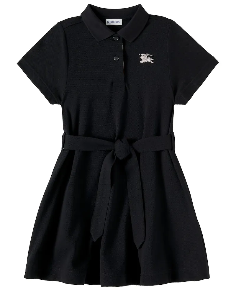 Burberry Polokleid EKD aus Baumwoll-Piqué Schwarz