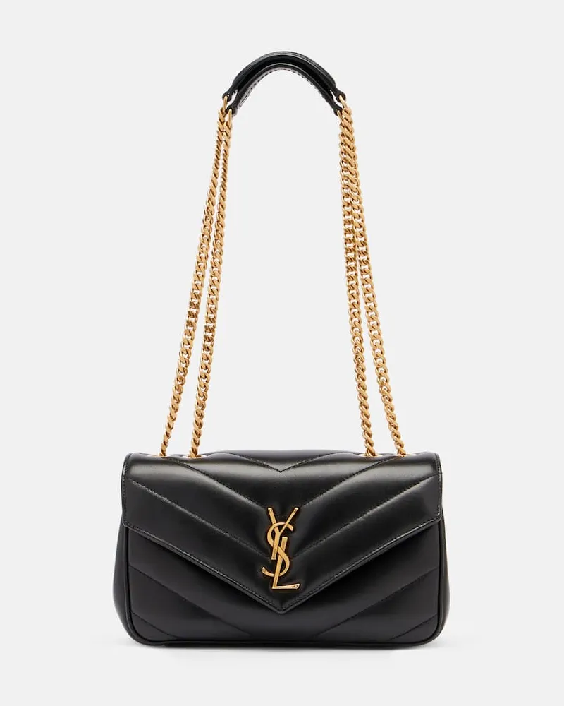 Saint Laurent Schultertasche Loulou Small aus Leder Schwarz
