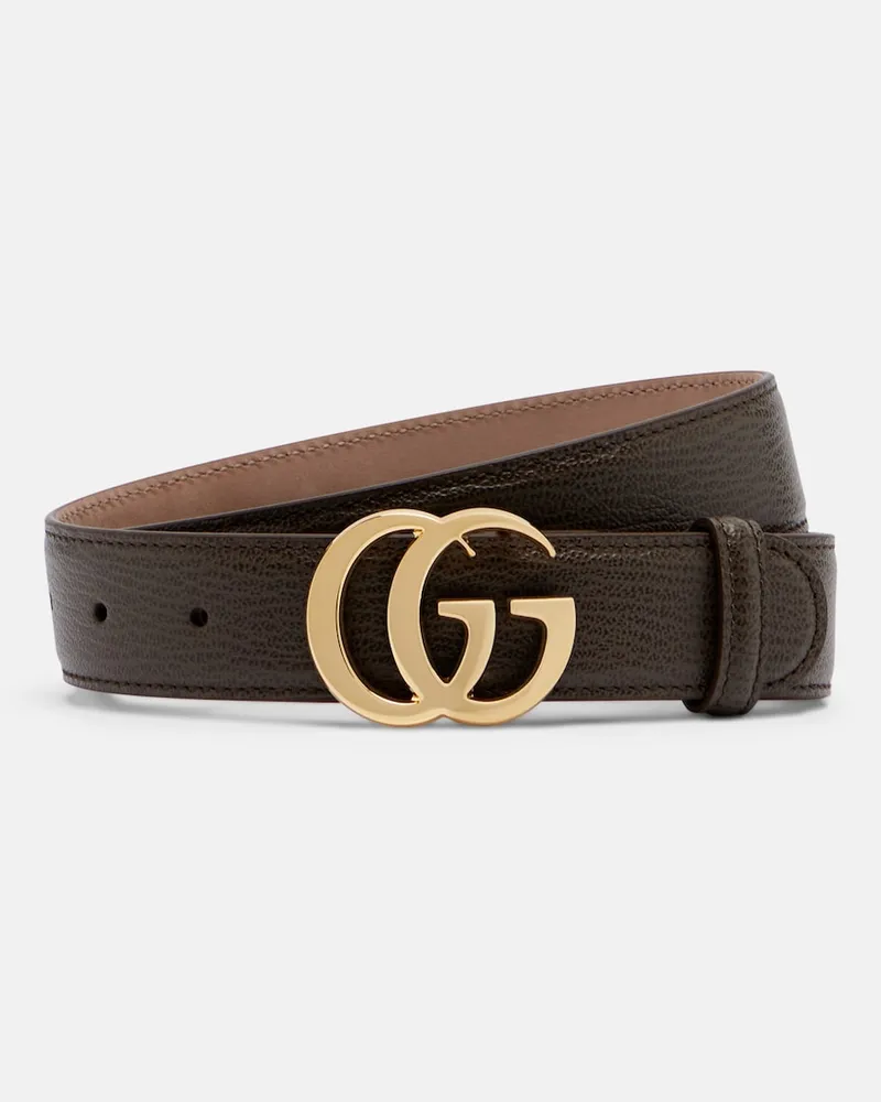Gucci Gürtel GG Marmont aus Leder Braun