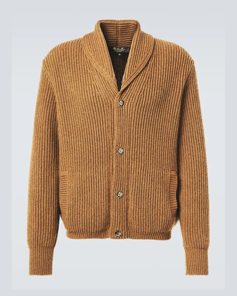 Loro Piana Cardigan Fobello aus Kaschmir Braun