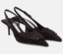 Slingback-Pumps Frances 60 aus Veloursleder