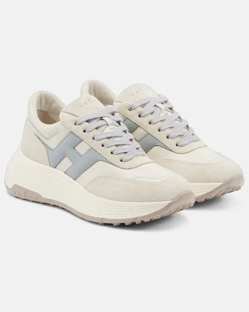 Hogan Sneakers H669 aus Veloursleder Grau