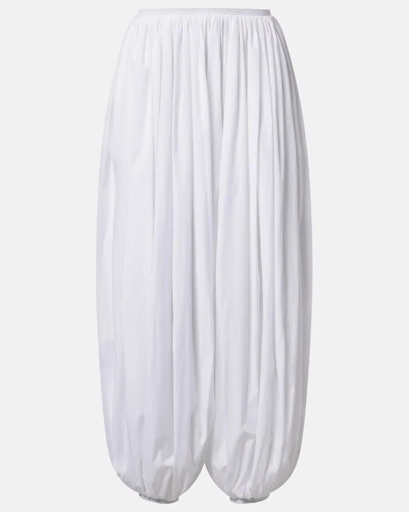 Alaïa Alaïa Hose im Ballon-Stil aus Baumwollpopeline Weiß