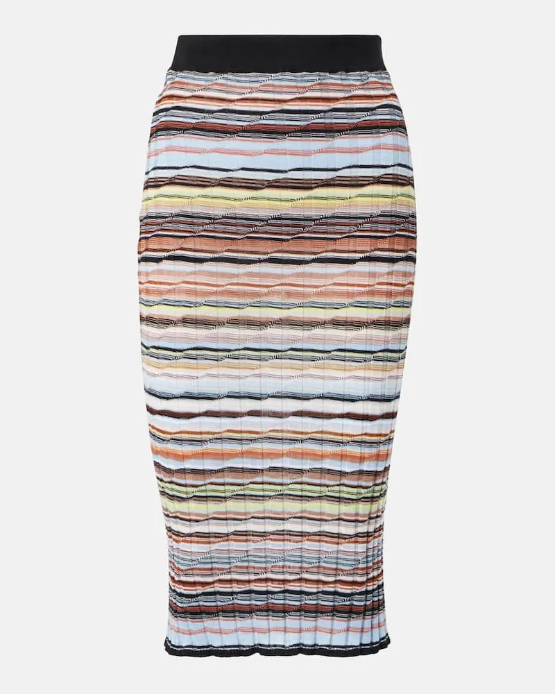 Missoni Midirock aus Häkelstrick Multicolor
