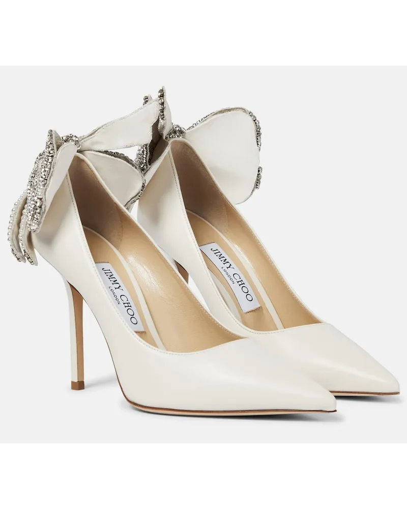 Jimmy Choo Pumps Love 100 aus Lackleder Beige