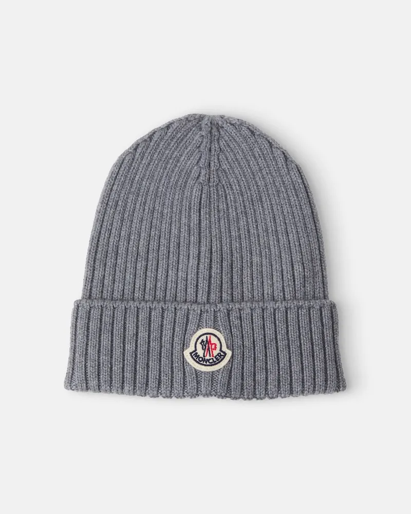 Moncler Mütze aus Schurwolle Grau