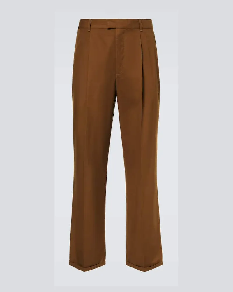 The Row Gerade Hose Belamy aus Gabardine Braun