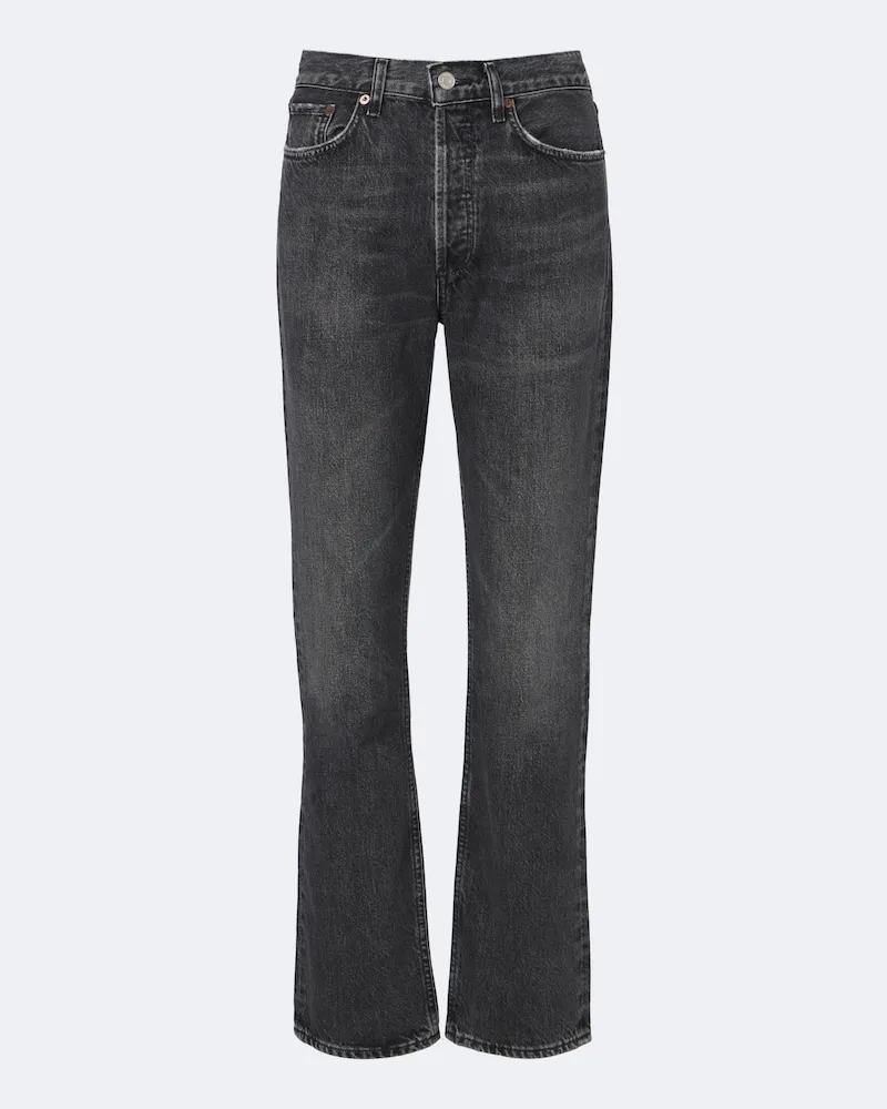 AGOLDE Straight Jeans Lana Grau