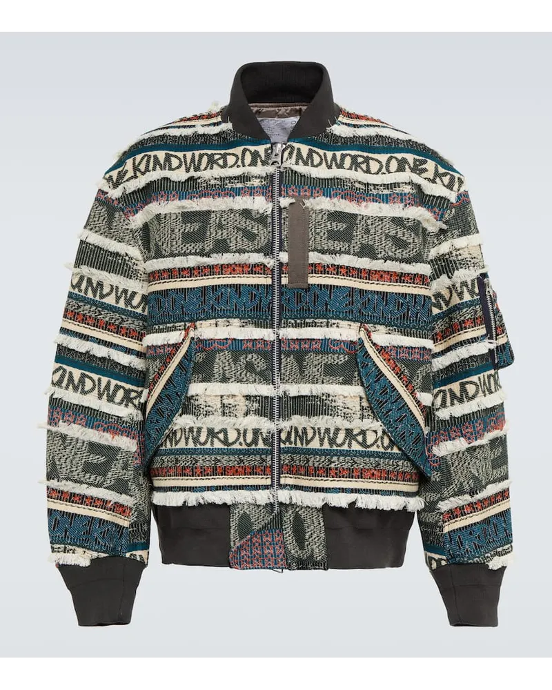 Sacai X Eric Haze Bomberjacke aus Jacquard Multicolor