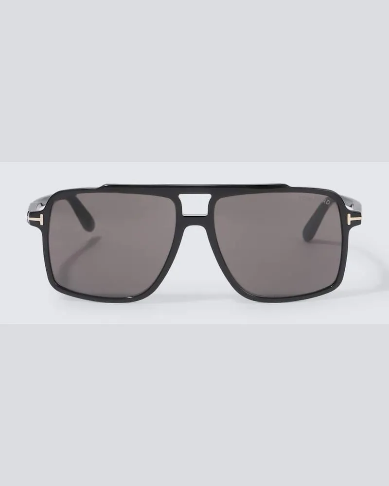 Tom Ford Aviator-Sonnenbrille Kemp Schwarz