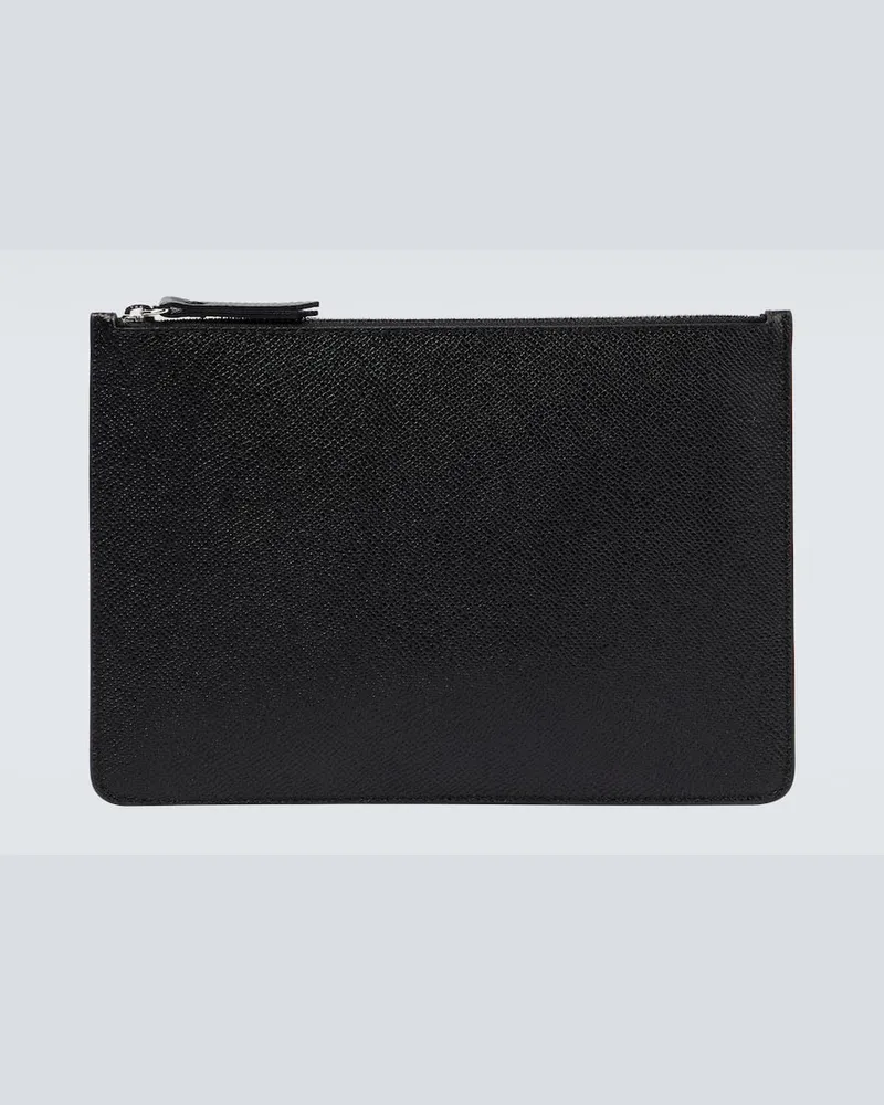 Maison Margiela Pouch aus Leder Schwarz