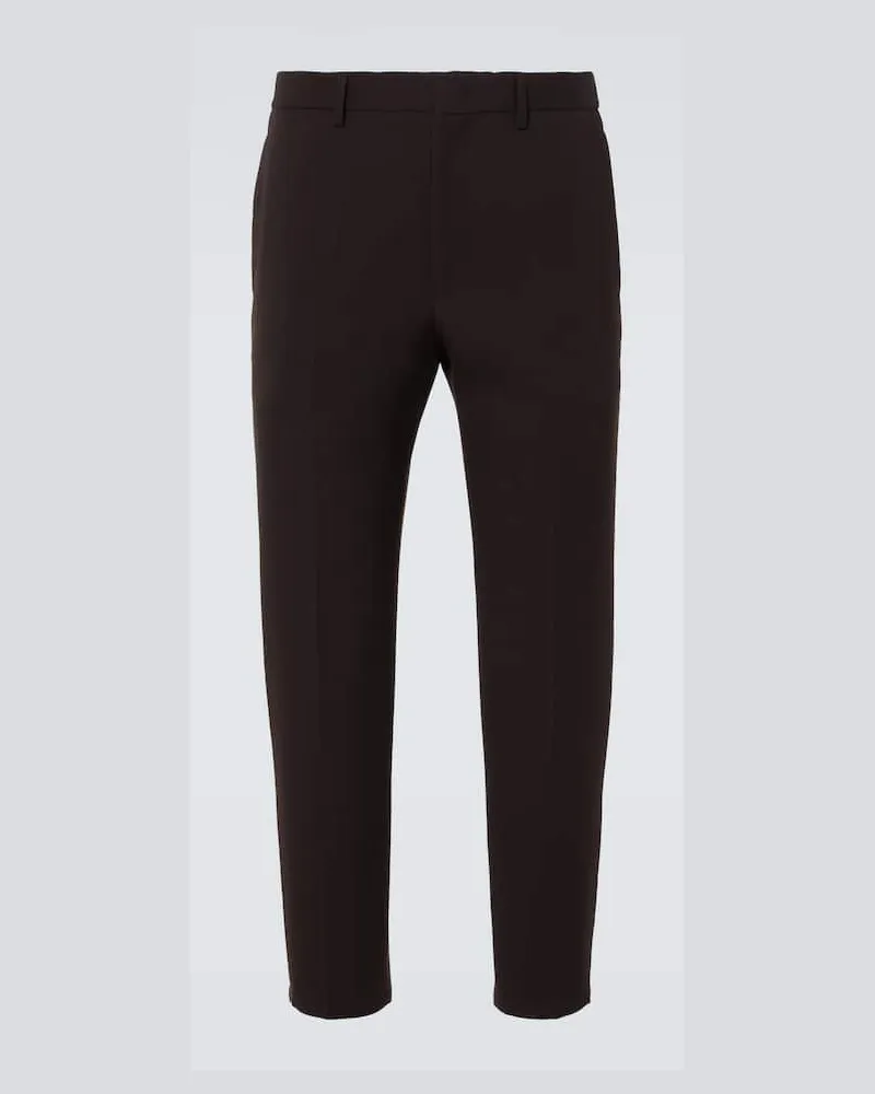 Jil Sander Gerade Hose aus Wolle Braun