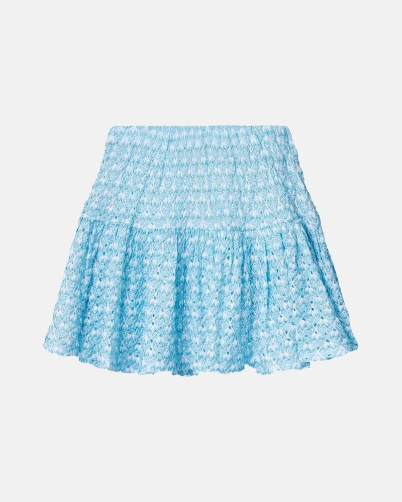 Missoni Minirock aus Häkelstrick Blau