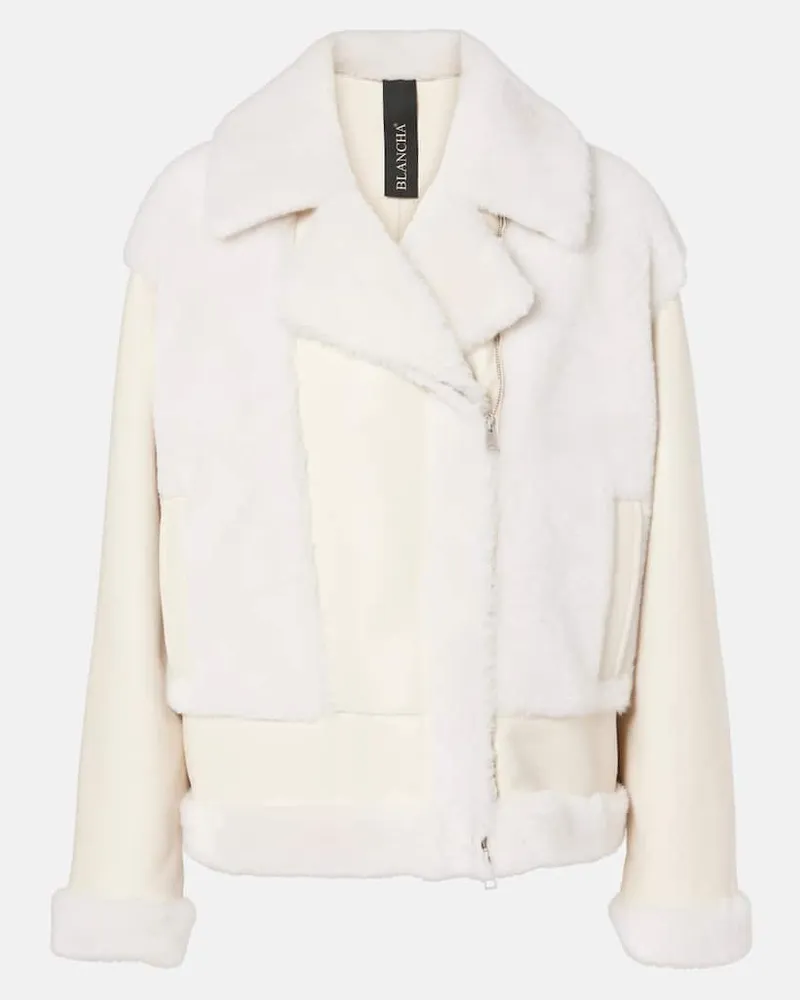 BLANCHA Jacke aus Shearling Weiã