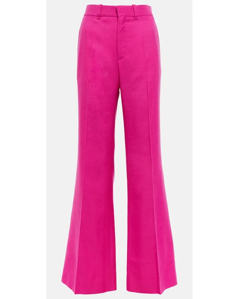 Chloé Chloé High-Rise-Hose aus einem Wollgemisch Pink