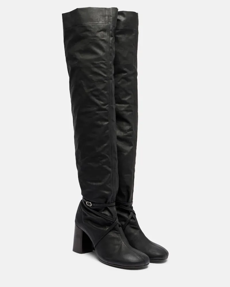 Christophe Lemaire Overknee-Stiefel Anatomic 80 Schwarz